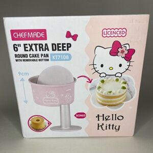 CHEFMADE Hello Kitty Chiffon Pam Angel Food Cake Oven Pan 6-Inch Non-Stick Pink